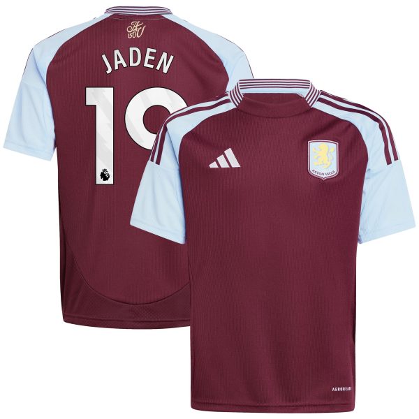 aston villa adidas home shirt 2024-25 – kids with jaden 19 printing Collection - Aston Villa Fan Shop Official Gear