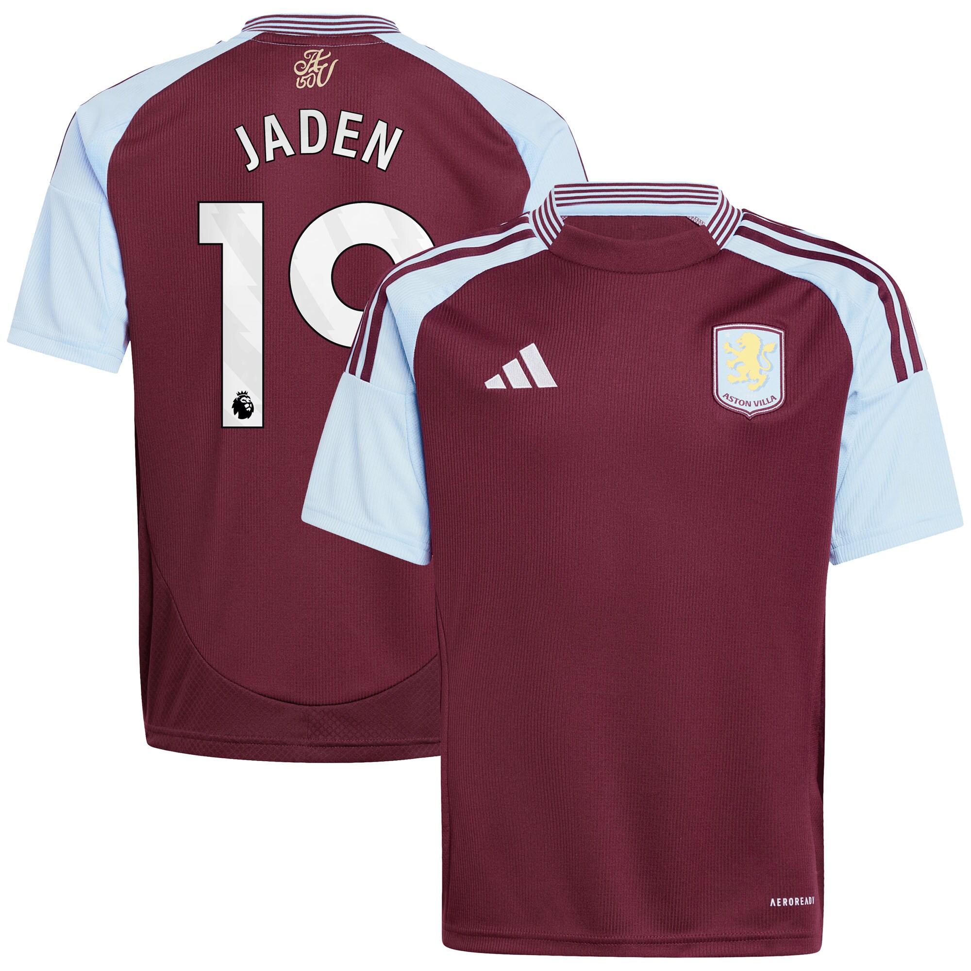 aston villa adidas home shirt 2024-25 – kids with jaden 19 printing Collection - Aston Villa Fan Shop Official Gear