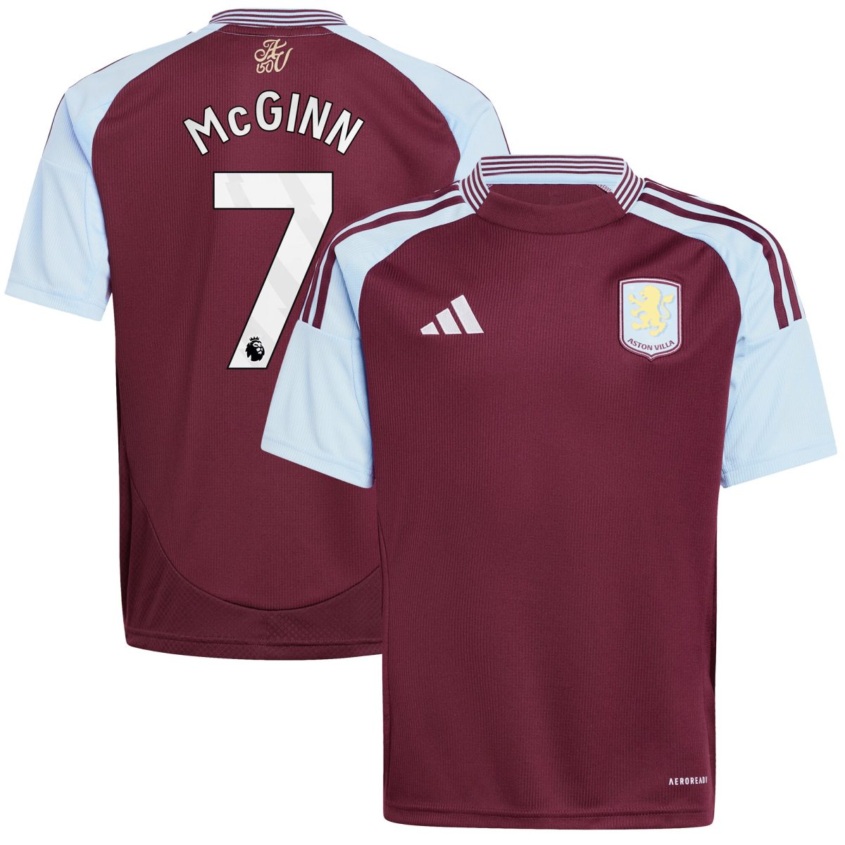 aston villa adidas home shirt 2024-25 – kids with john mcginn 7 printing Collection - Aston Villa Fan Shop Official Gear