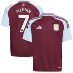 aston villa adidas home shirt 2024-25 – kids with john mcginn 7 printing Collection - Aston Villa Fan Shop Official Gear