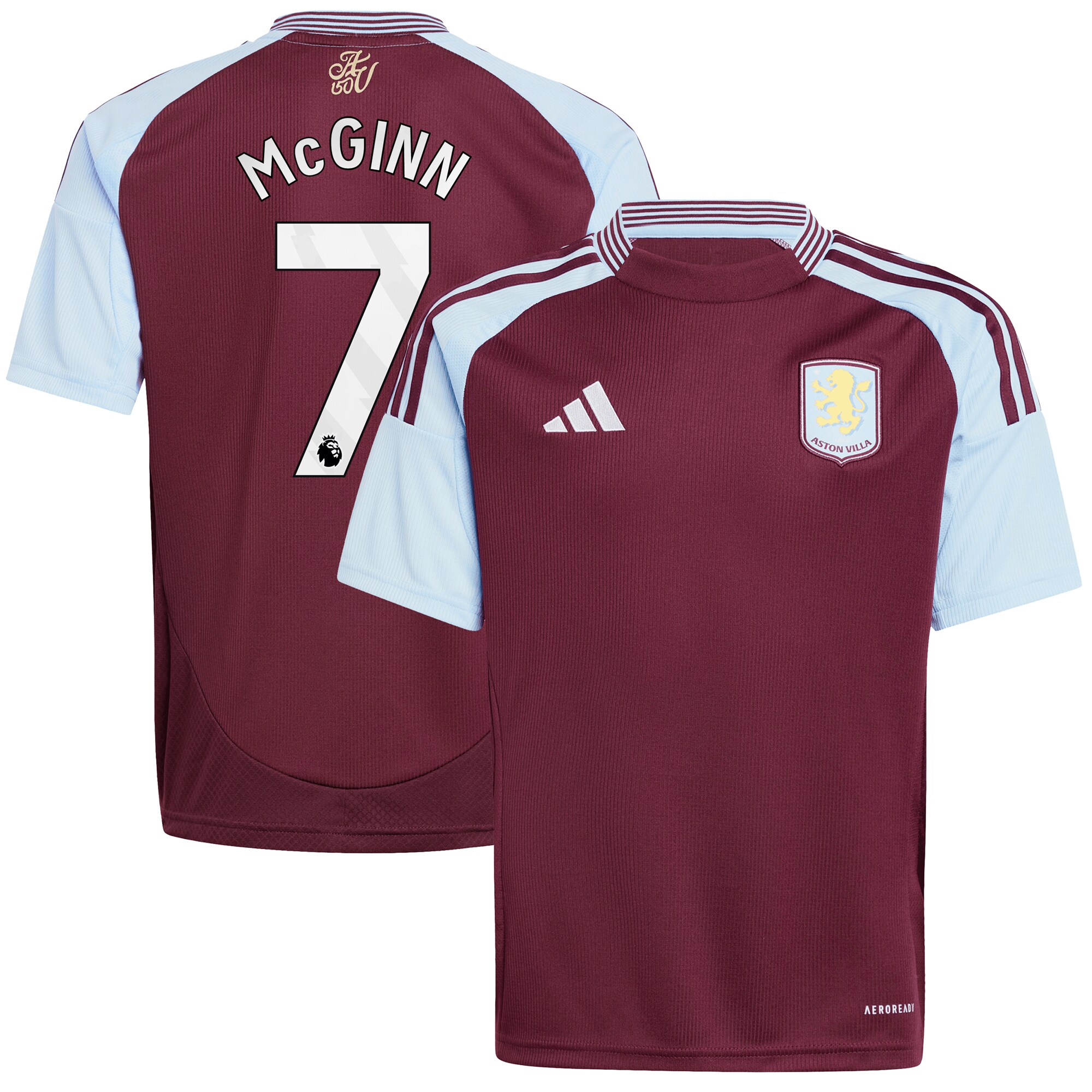 aston villa adidas home shirt 2024-25 – kids with john mcginn 7 printing Collection - Aston Villa Fan Shop Official Gear