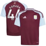 aston villa adidas home shirt 2024-25 – kids with kamara 44 printing Collection - Aston Villa Fan Shop Official Gear
