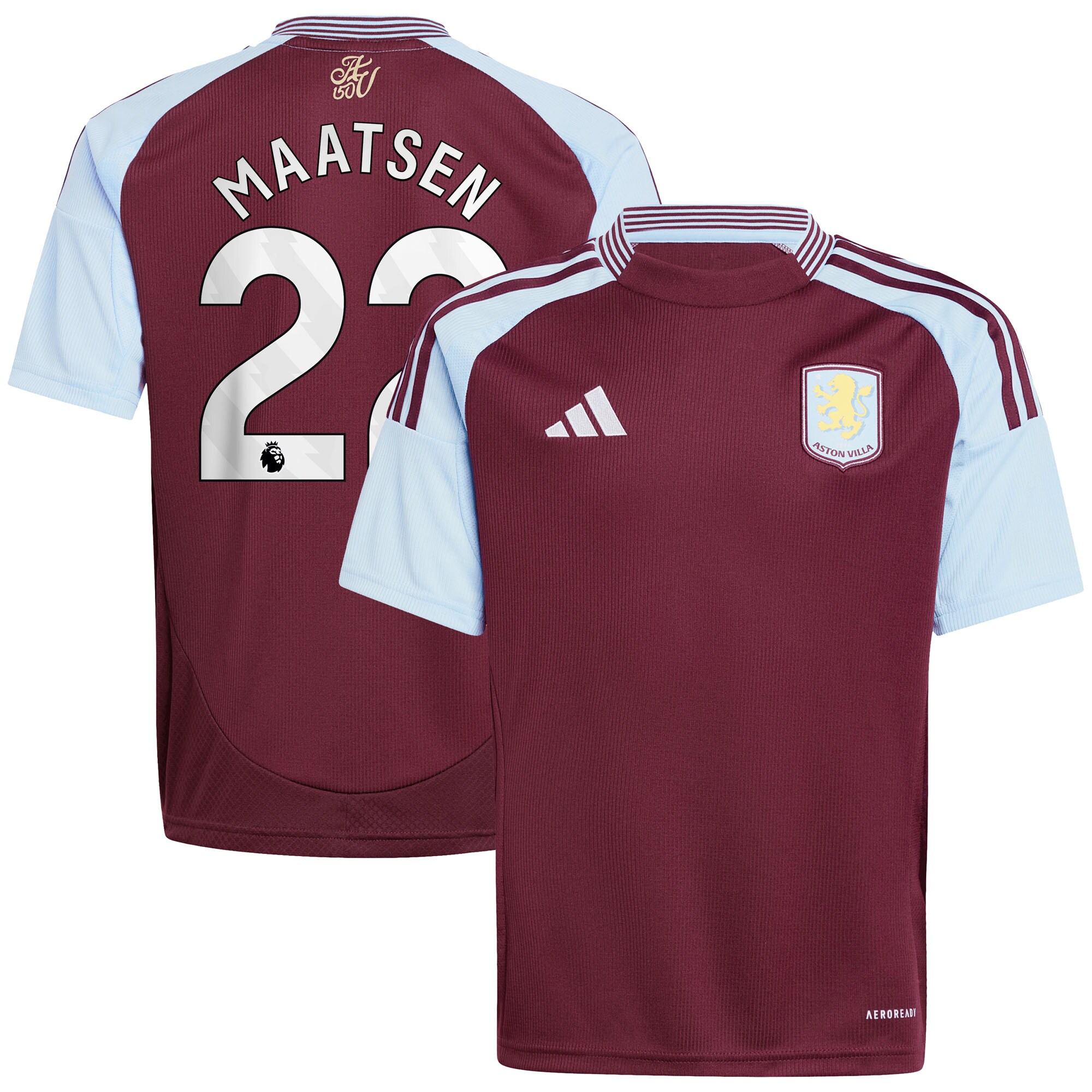 aston villa adidas home shirt 2024-25 – kids with maatsen 22 printing Collection - Aston Villa Fan Shop Official Gear