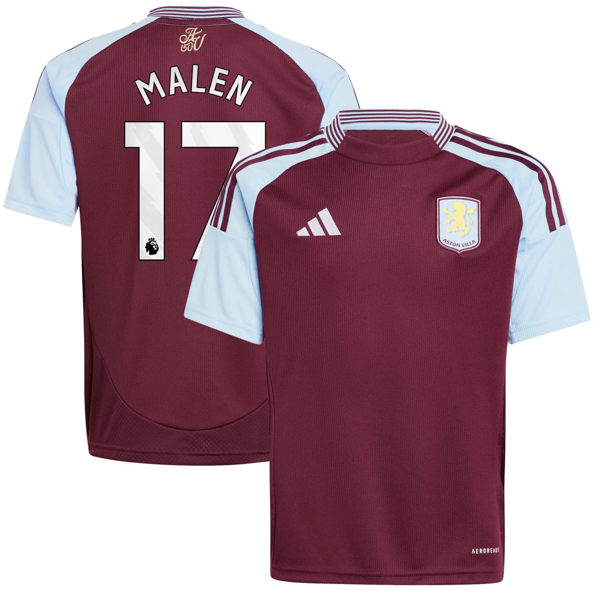 aston villa adidas home shirt 2024-25 – kids with malen 17 printing Collection - Aston Villa Fan Shop Official Gear