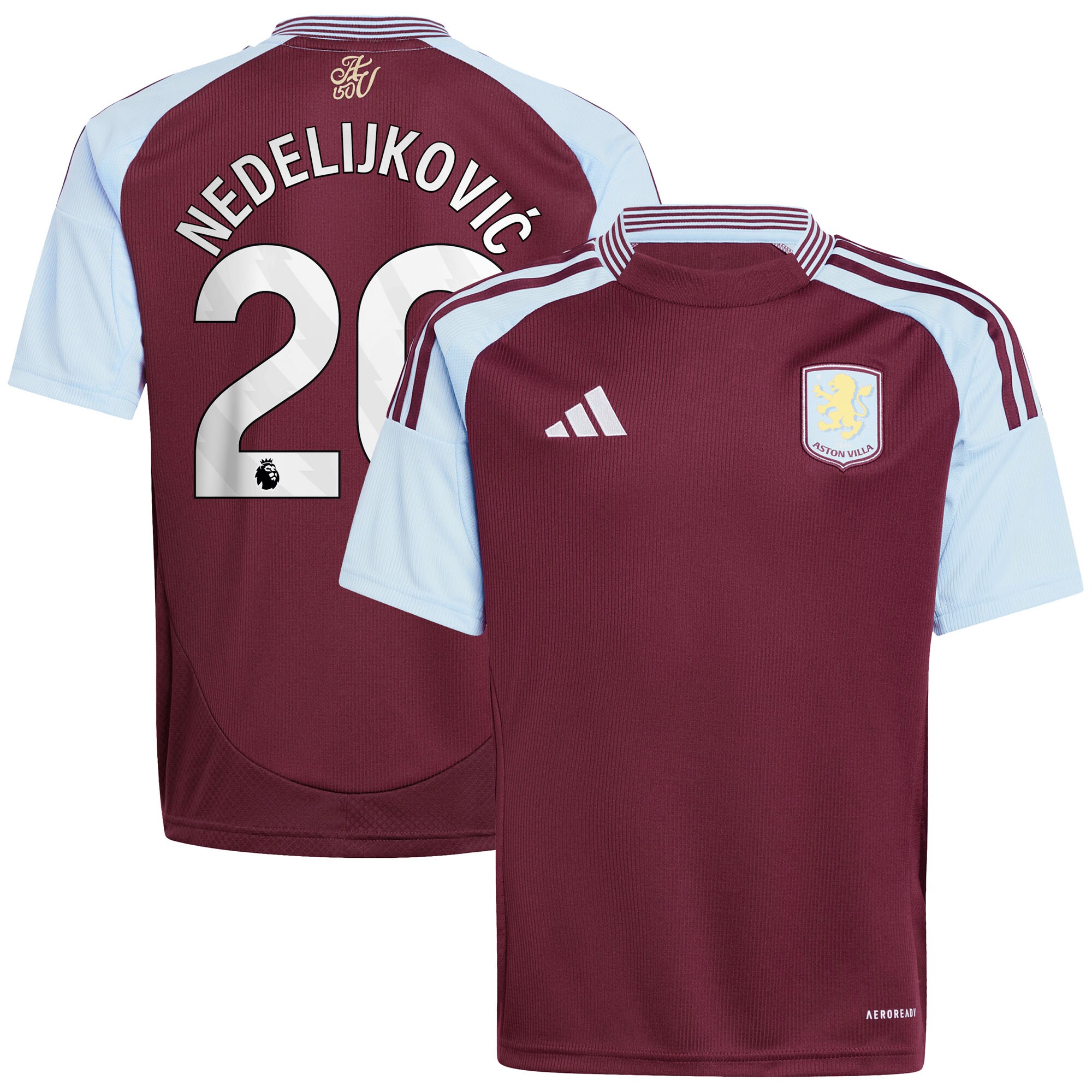 aston villa adidas home shirt 2024-25 – kids with nedeljković 20 printing Collection - Aston Villa Fan Shop Official Gear