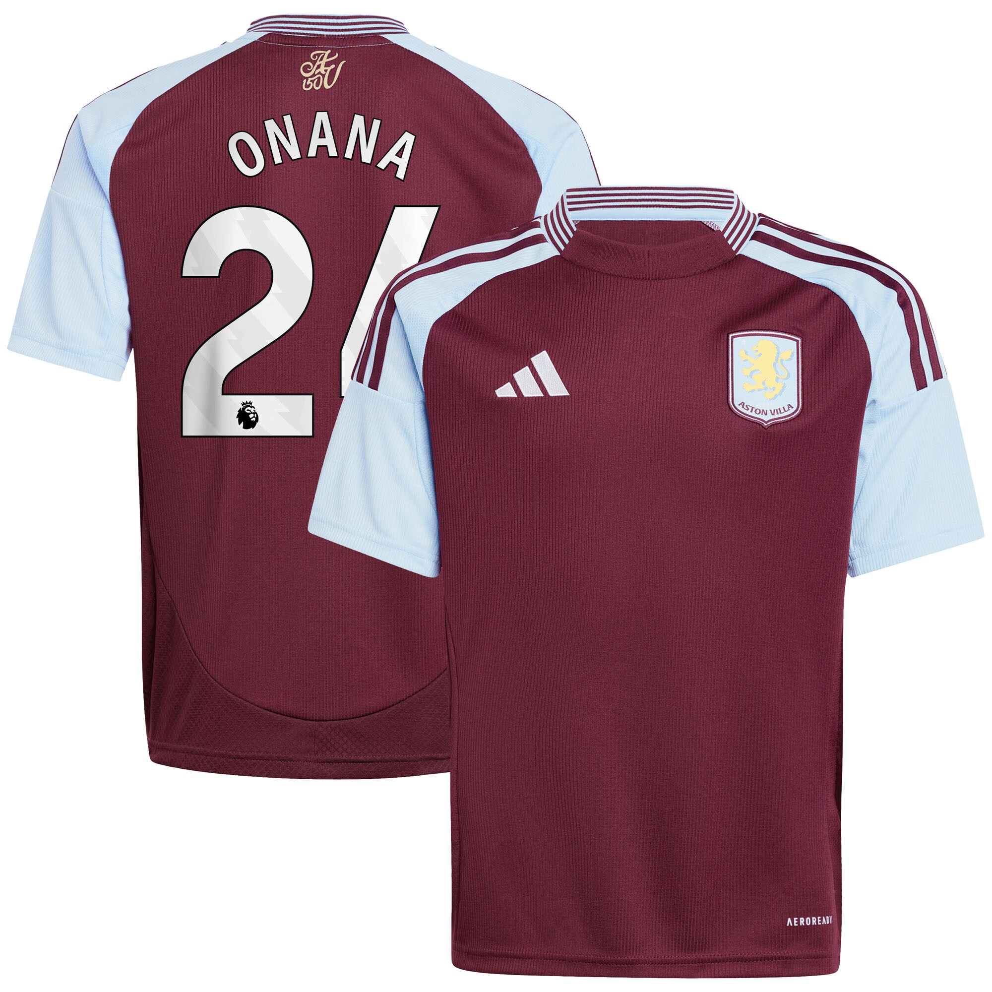 aston villa adidas home shirt 2024-25 – kids with onana 24 printing Collection - Aston Villa Fan Shop Official Gear
