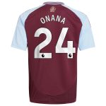aston villa adidas home shirt 2024-25 – kids with onana 24 printing Collection - Aston Villa Fan Shop Official Gear