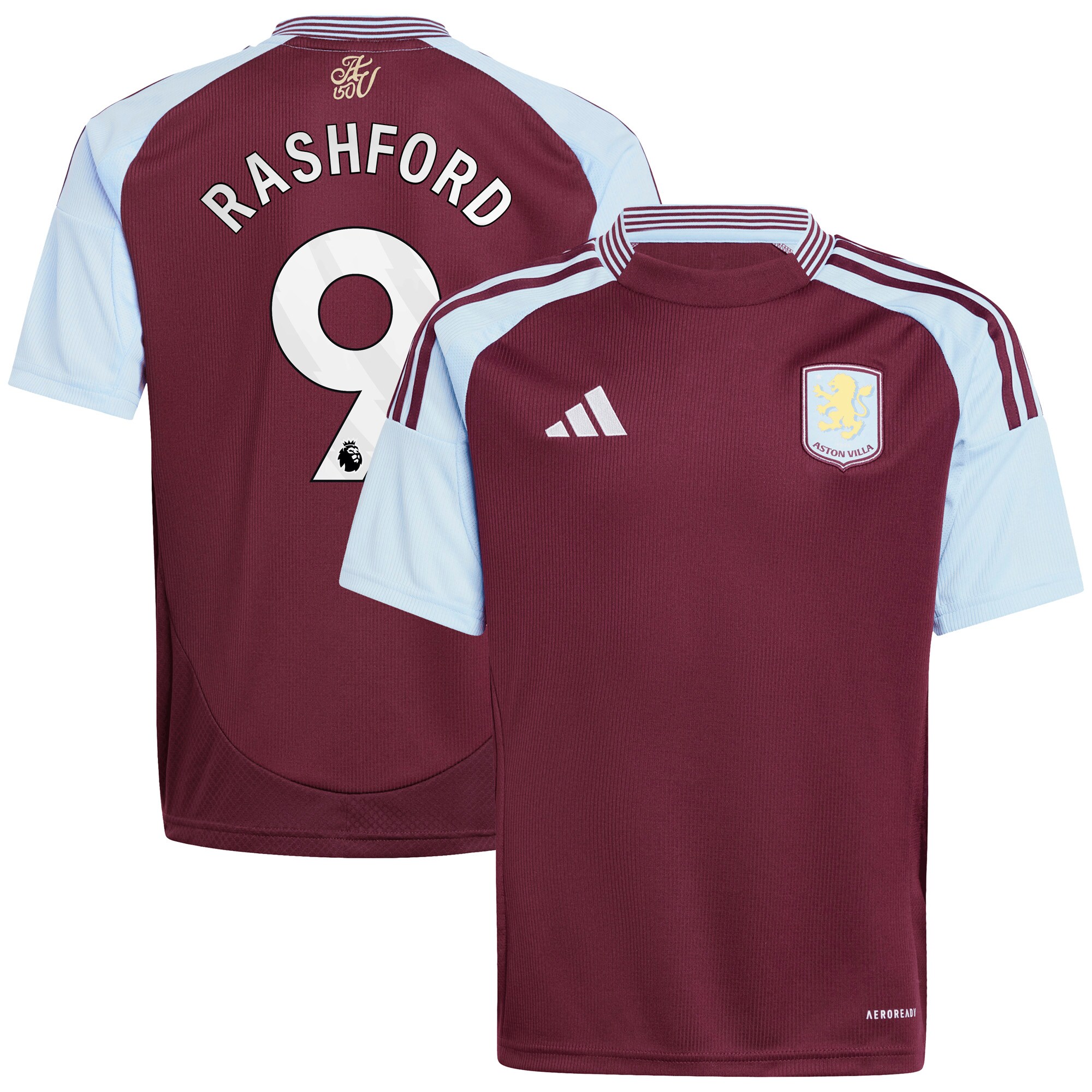 aston villa adidas home shirt 2024-25 – kids with rashford 9 printing Collection - Aston Villa Fan Shop Official Gear