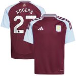 aston villa adidas home shirt 2024-25 – kids with rogers 27 printing Collection - Aston Villa Fan Shop Official Gear