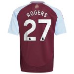 aston villa adidas home shirt 2024-25 – kids with rogers 27 printing Collection - Aston Villa Fan Shop Official Gear