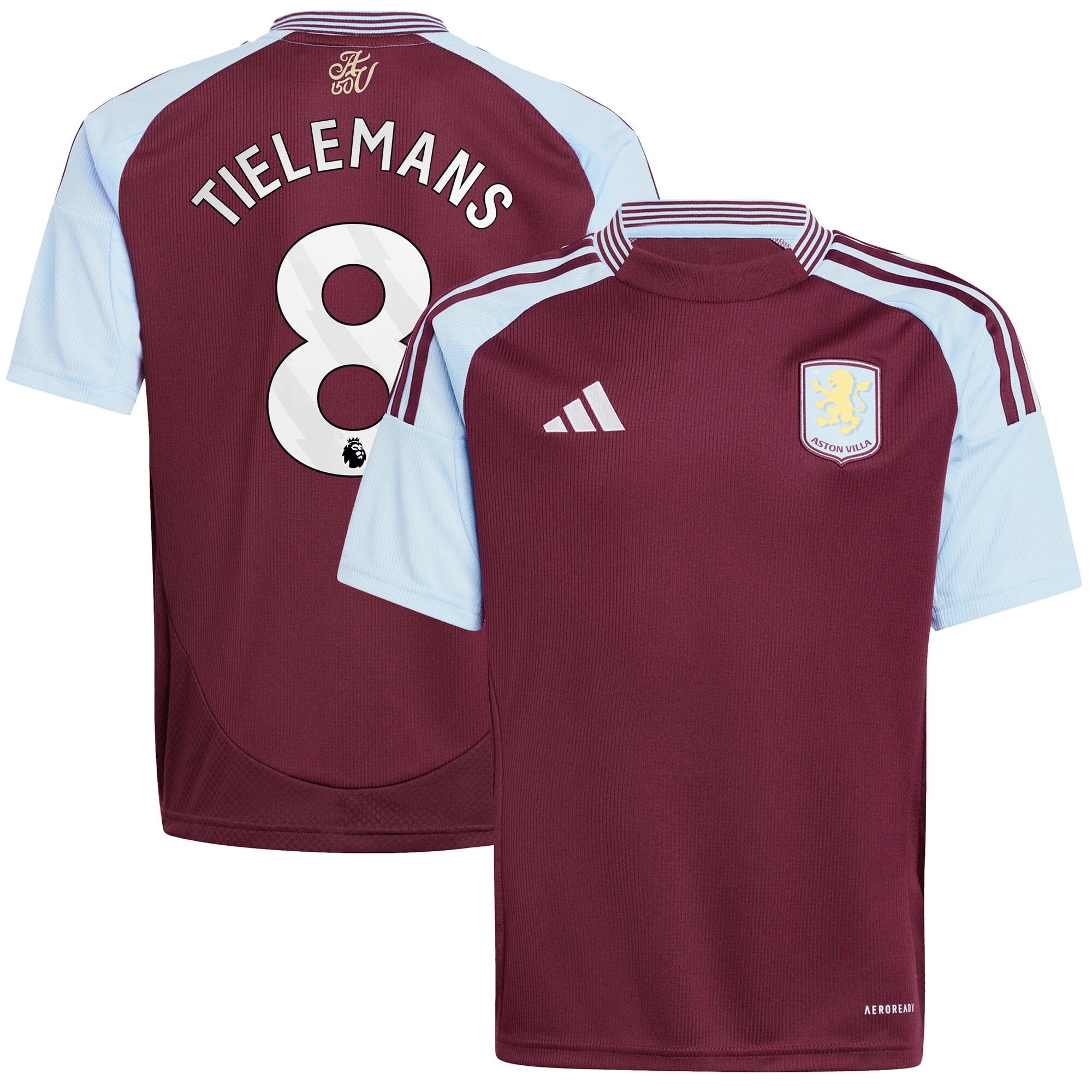 aston villa adidas home shirt 2024-25 – kids with tielemans 8 printing Collection - Aston Villa Fan Shop Official Gear