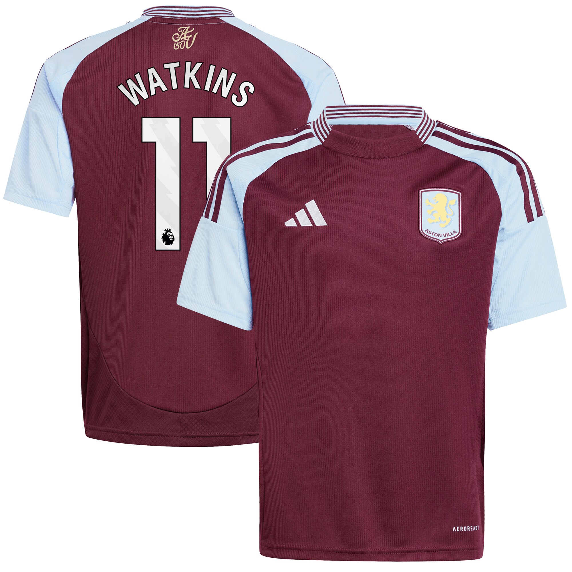 aston villa adidas home shirt 2024-25 – kids with watkins 11 printing Collection - Aston Villa Fan Shop Official Gear