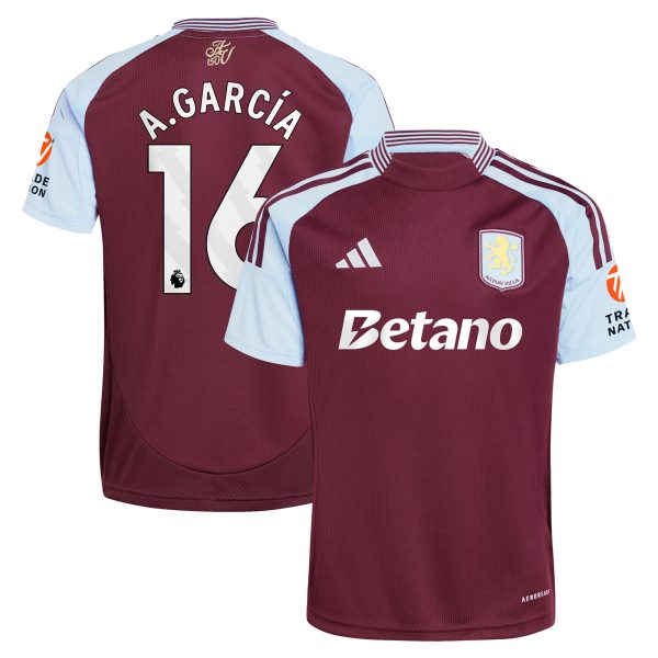 aston villa adidas home shirt 2024-25 with a.garcía 16 printing Collection – Aston Villa Fan Shop Official Gear Collection - Aston Villa Fan Shop Official Gear