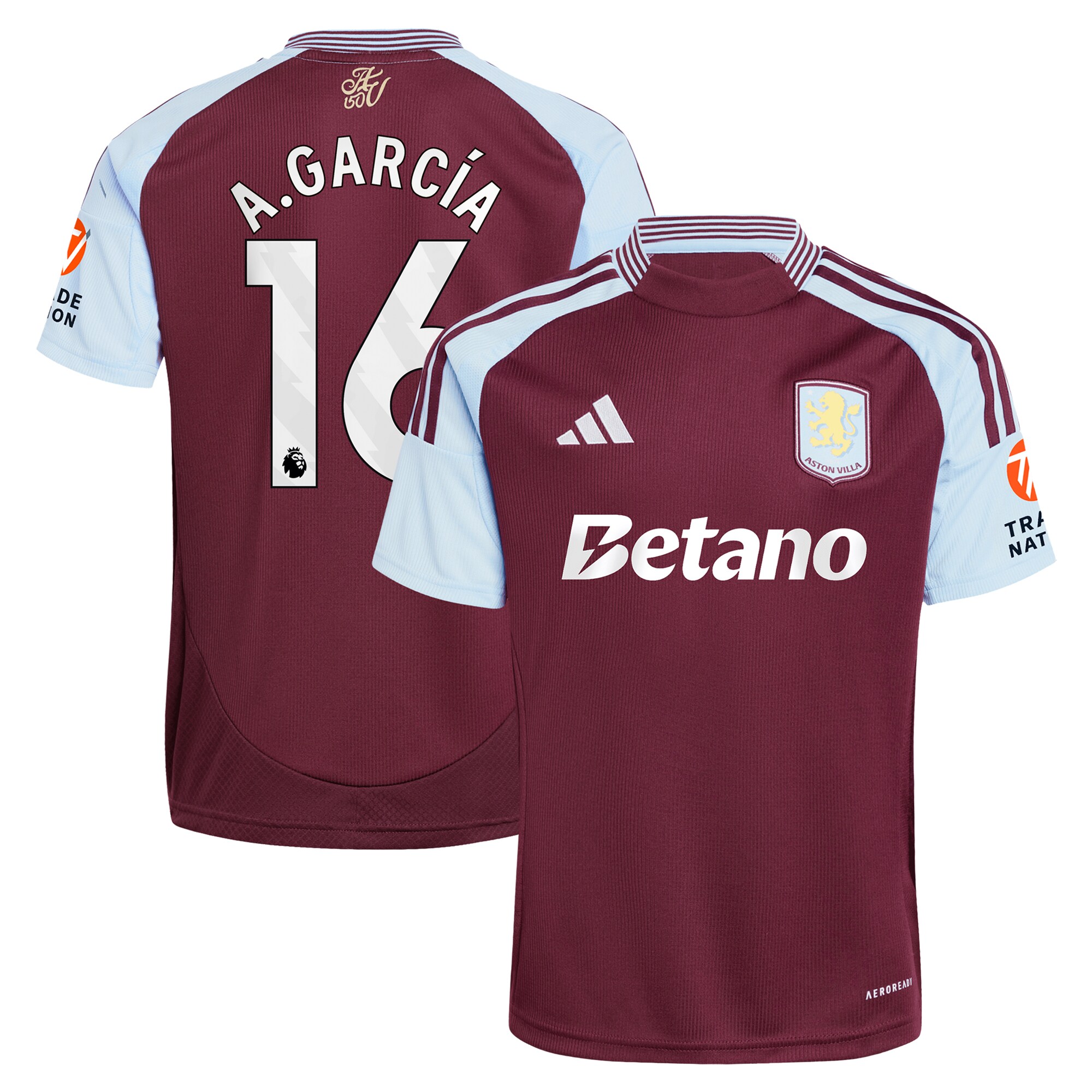 aston villa adidas home shirt 2024-25 with a.garcía 16 printing Collection – Aston Villa Fan Shop Official Gear Collection - Aston Villa Fan Shop Official Gear