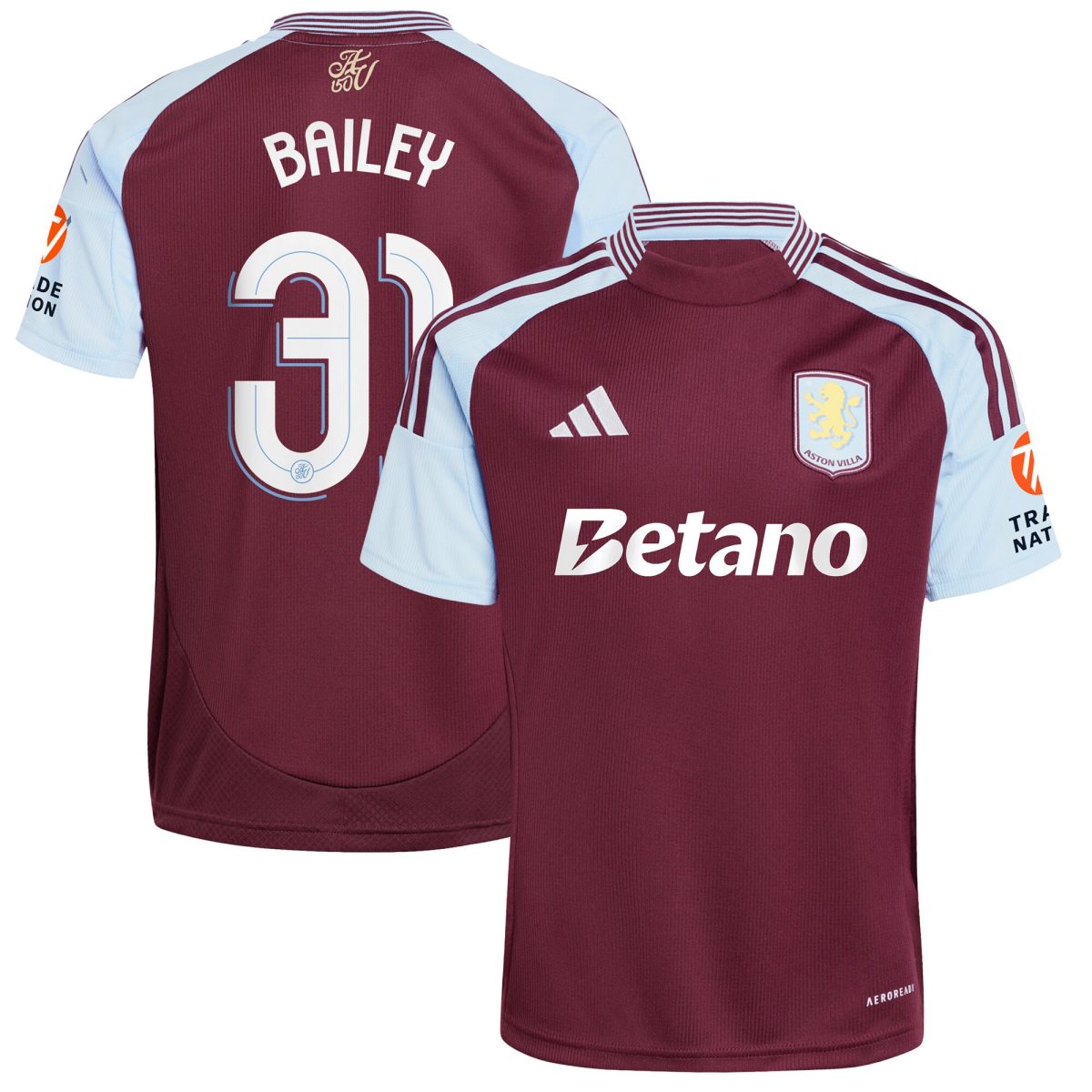 aston villa adidas home shirt 2024-25 with bailey 31 cup printing Collection - Aston Villa Fan Shop Official Gear