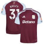 aston villa adidas home shirt 2024-25 with bailey 31 printing Collection - Aston Villa Fan Shop Official Gear