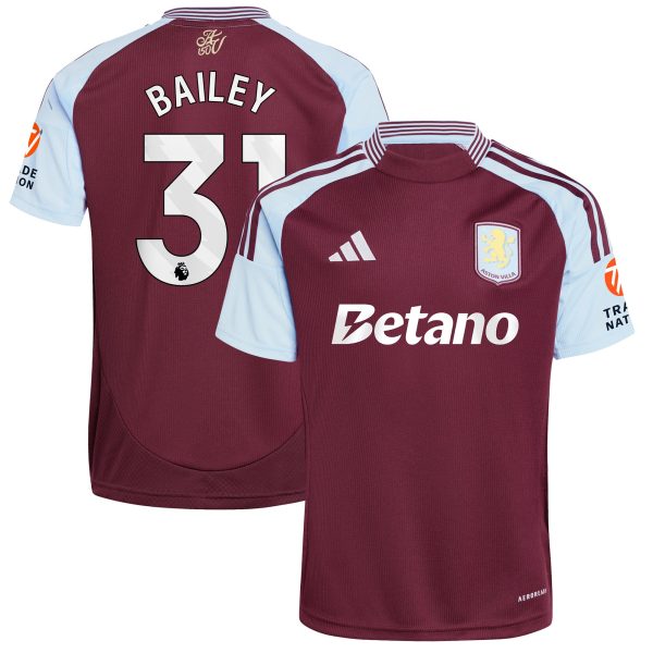 aston villa adidas home shirt 2024-25 with bailey 31 printing Collection - Aston Villa Fan Shop Official Gear