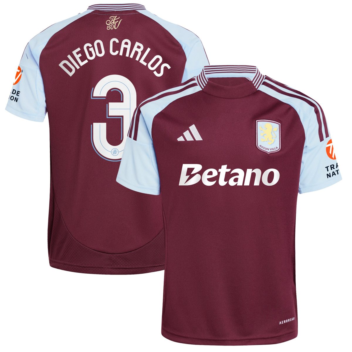 aston villa adidas home shirt 2024-25 with diego carlos 3 cup printing Collection - Aston Villa Fan Shop Official Gear