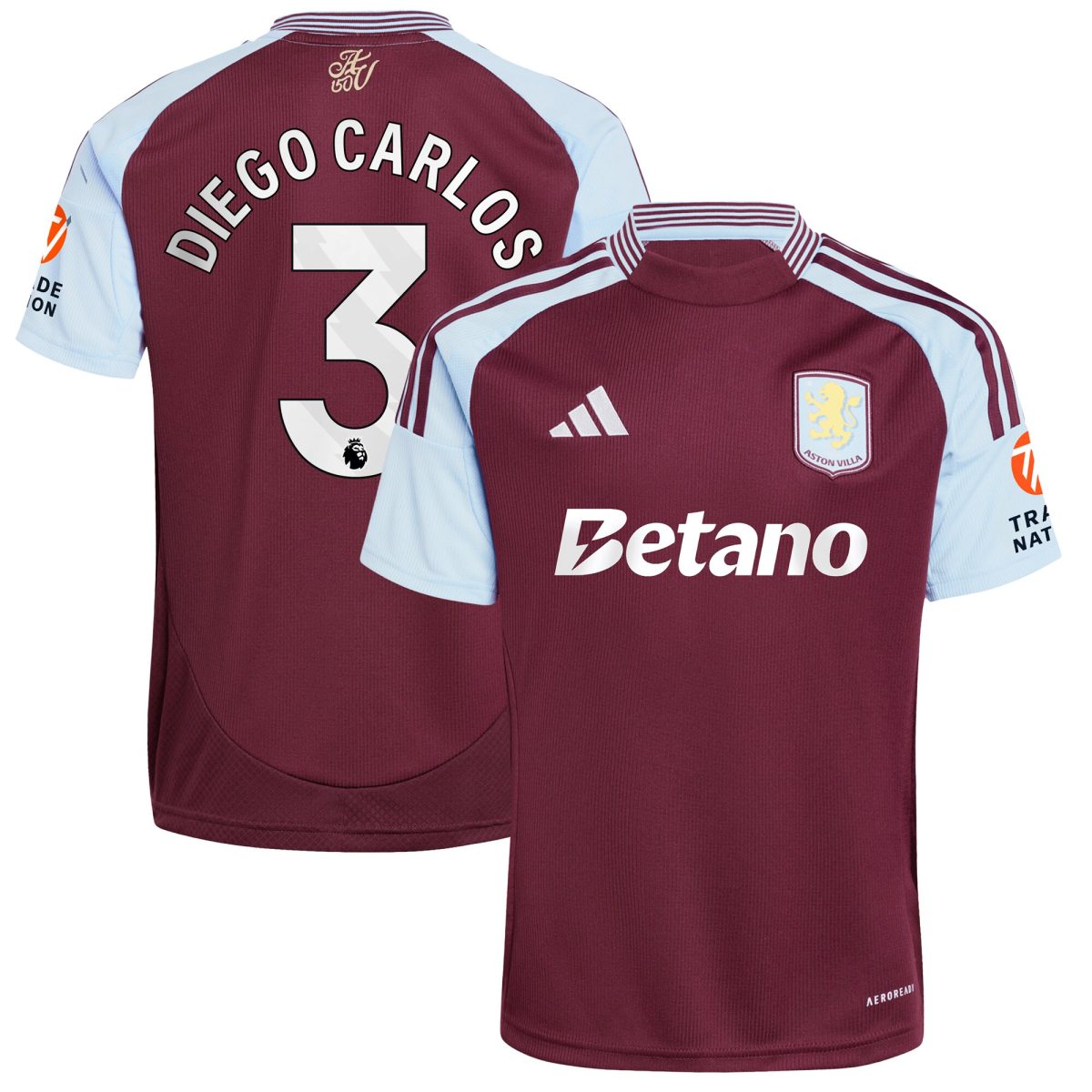 aston villa adidas home shirt 2024-25 with diego carlos 3 printing Collection - Aston Villa Fan Shop Official Gear