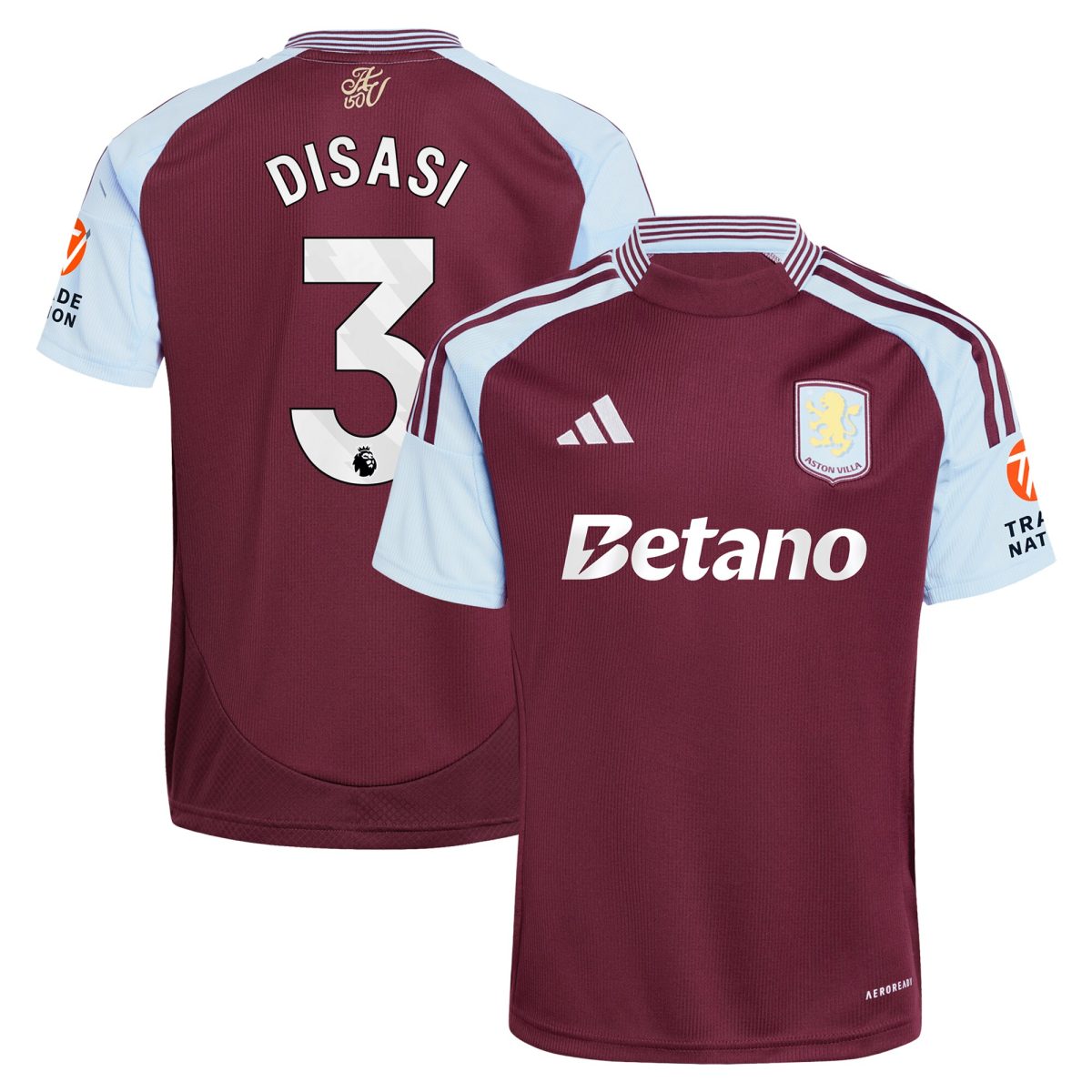 aston villa adidas home shirt 2024-25 with disasi 3 printing Collection – Aston Villa Fan Shop Official Gear Collection - Aston Villa Fan Shop Official Gear