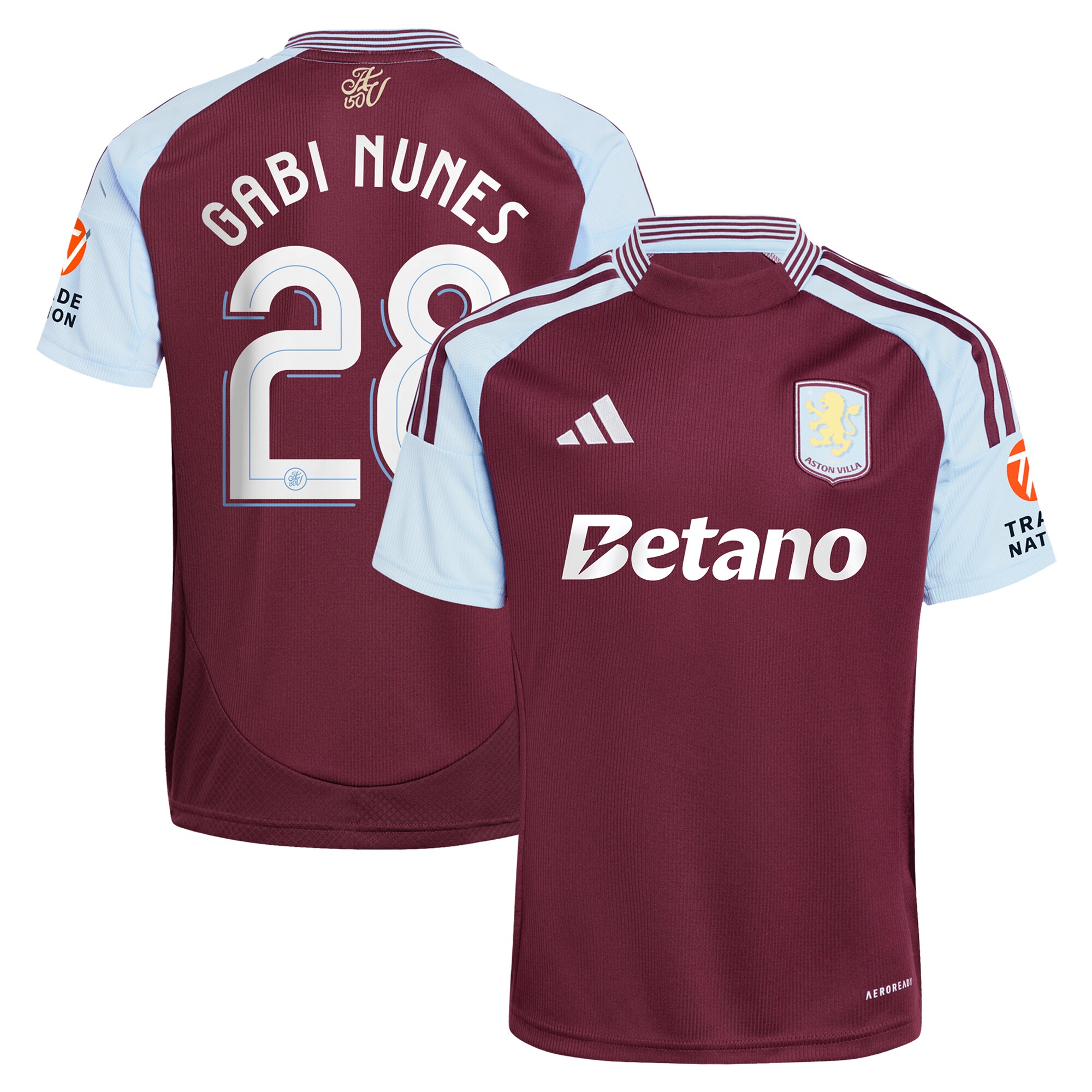 aston villa adidas home shirt 2024-25 with gabi nunes 28 cup printing Collection - Aston Villa Fan Shop Official Gear