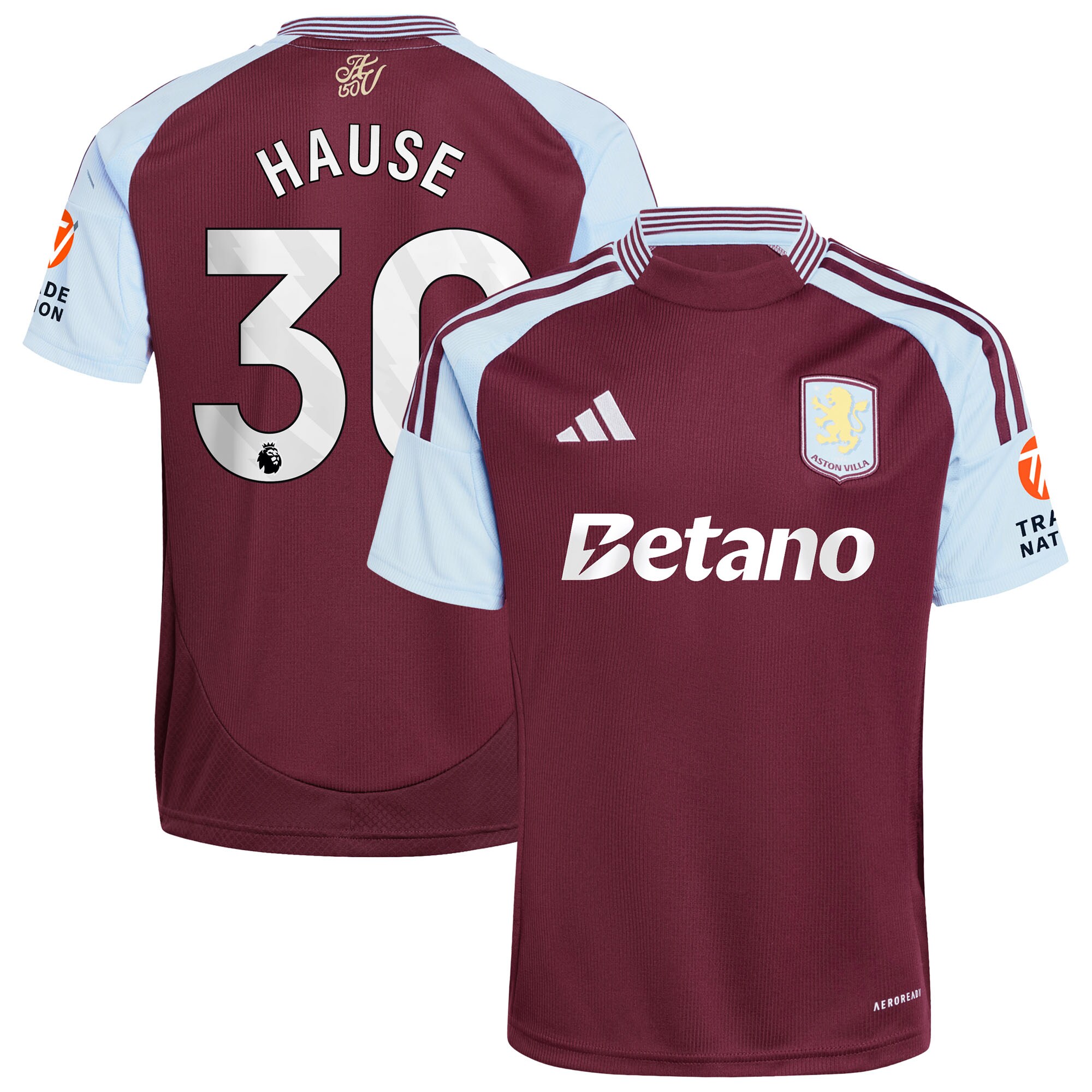aston villa adidas home shirt 2024-25 with hause 30 printing Collection - Aston Villa Fan Shop Official Gear