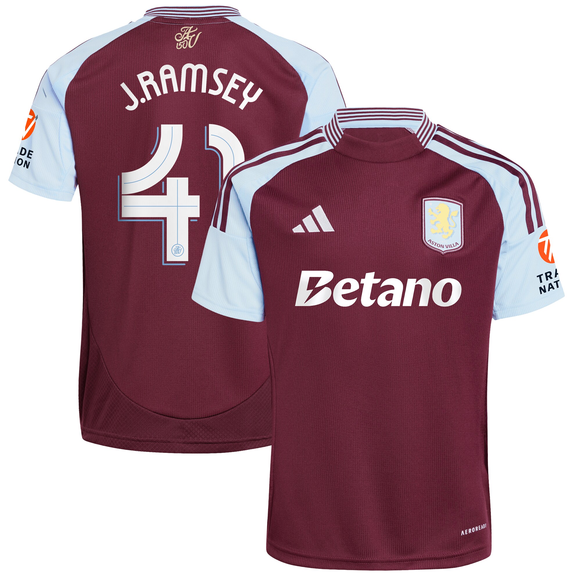 aston villa adidas home shirt 2024-25 with j. ramsey 41 cup printing Collection - Aston Villa Fan Shop Official Gear