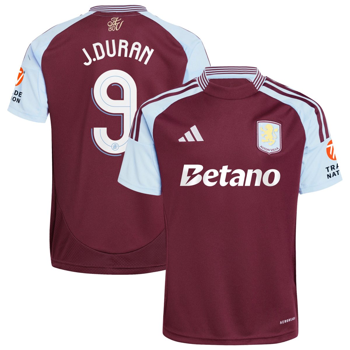 aston villa adidas home shirt 2024-25 with j.duran 9 cup printing Collection - Aston Villa Fan Shop Official Gear