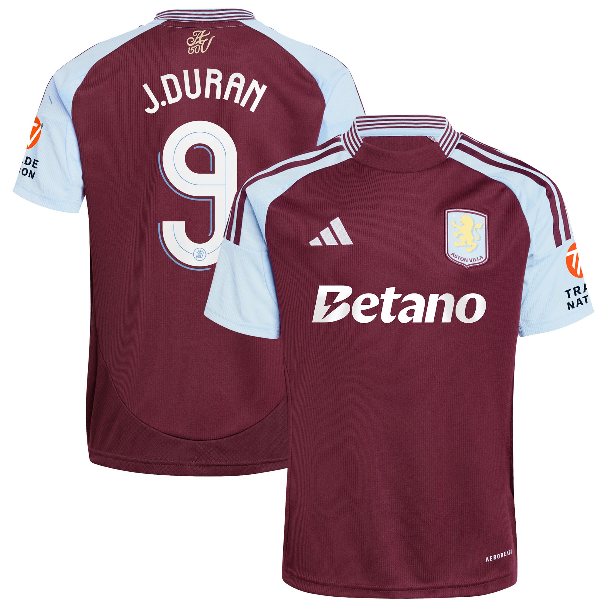 aston villa adidas home shirt 2024-25 with j.duran 9 cup printing Collection - Aston Villa Fan Shop Official Gear