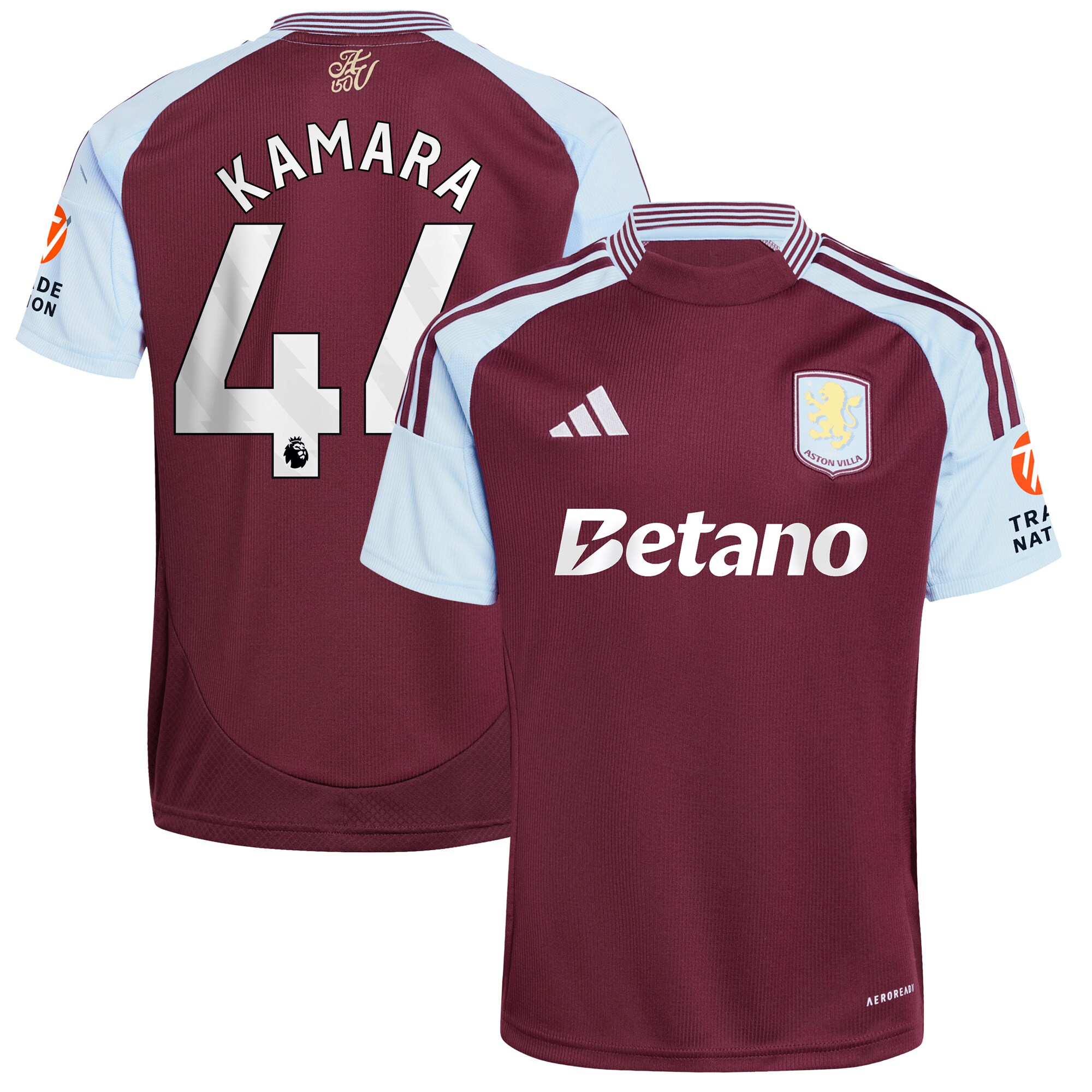 aston villa adidas home shirt 2024-25 with kamara 44 printing Collection - Aston Villa Fan Shop Official Gear