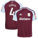 aston villa adidas home shirt 2024-25 with konsa 4 printing Collection - Aston Villa Fan Shop Official Gear