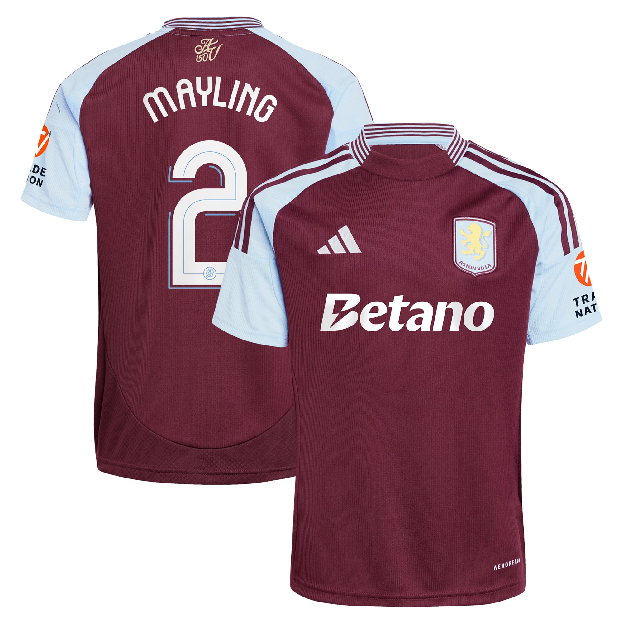 aston villa adidas home shirt 2024-25 with mayling 2 cup printing Collection - Aston Villa Fan Shop Official Gear