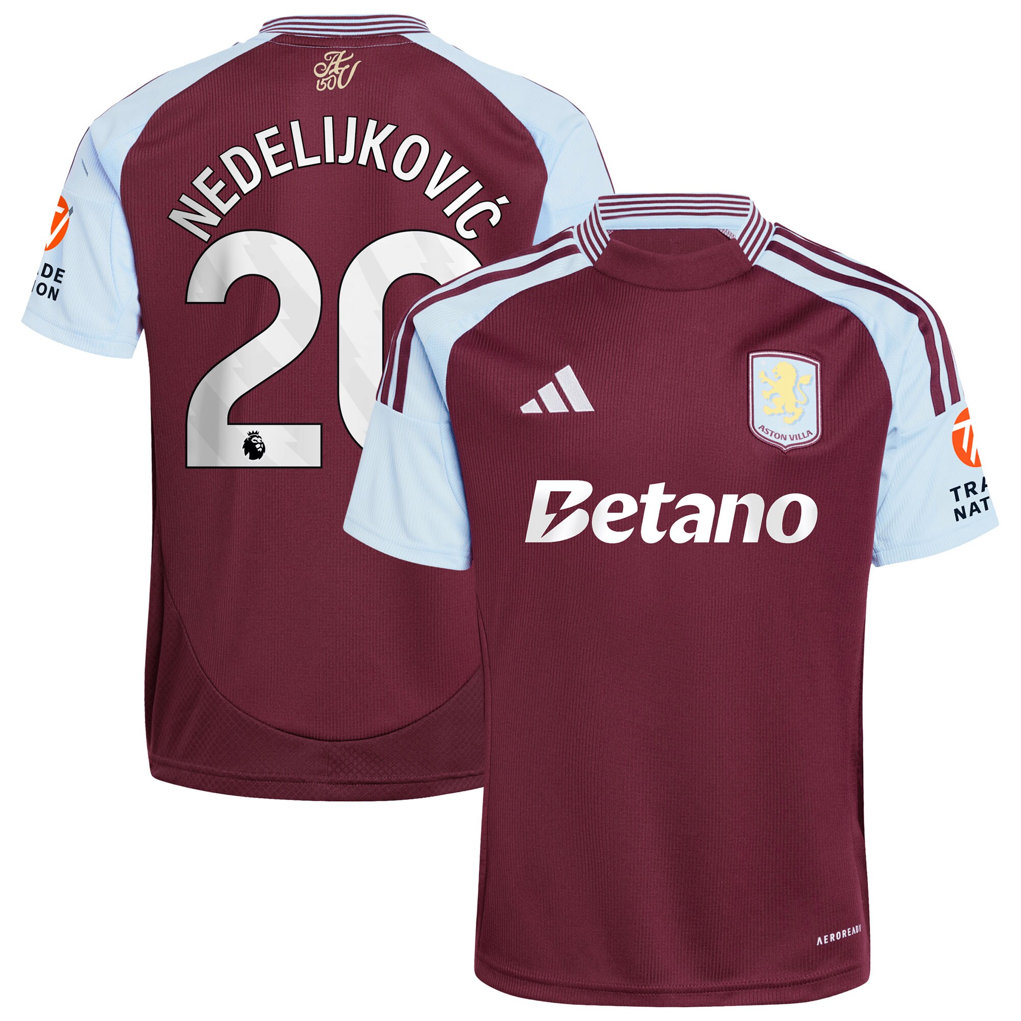 aston villa adidas home shirt 2024-25 with nedeljković 20 printing Collection - Aston Villa Fan Shop Official Gear