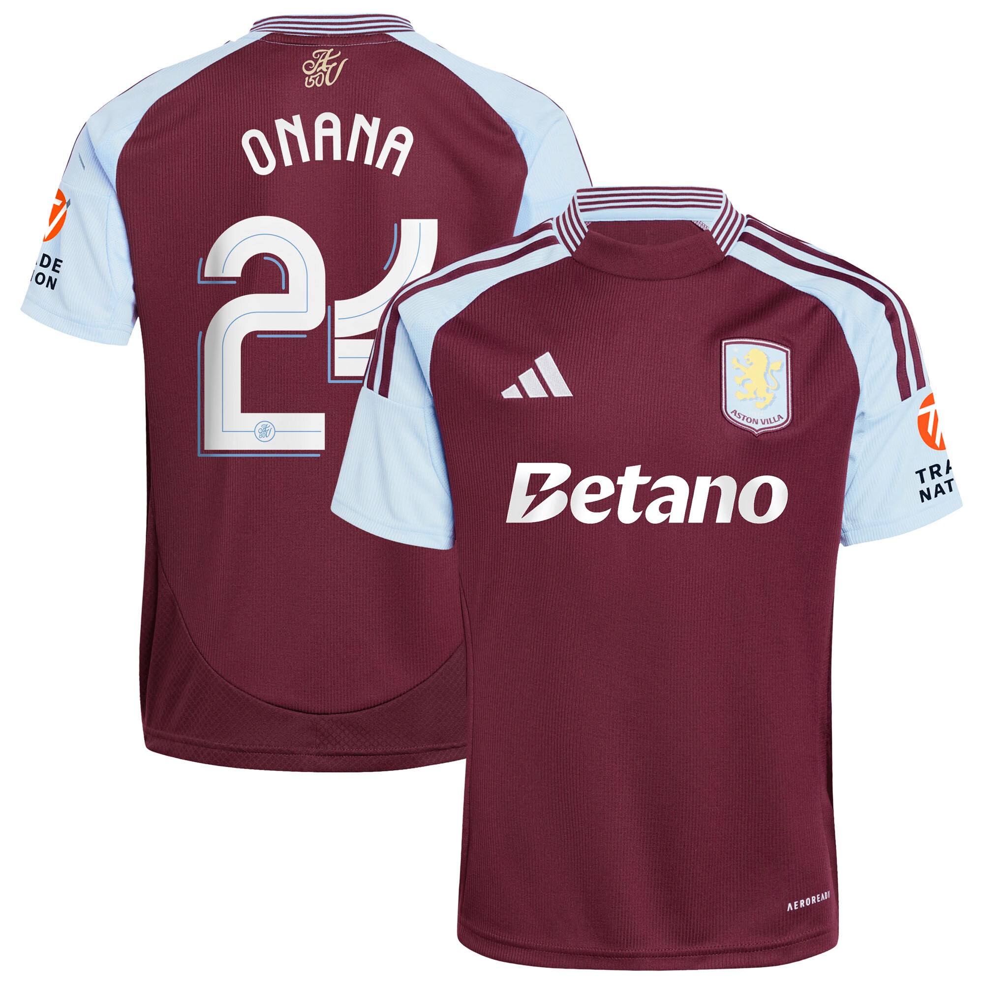 aston villa adidas home shirt 2024-25 with onana 24 cup printing Collection - Aston Villa Fan Shop Official Gear