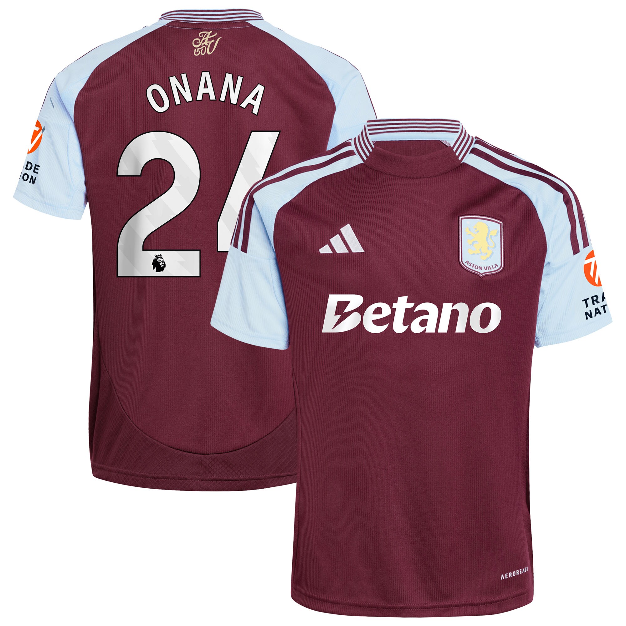 aston villa adidas home shirt 2024-25 with onana 24 printing Collection - Aston Villa Fan Shop Official Gear
