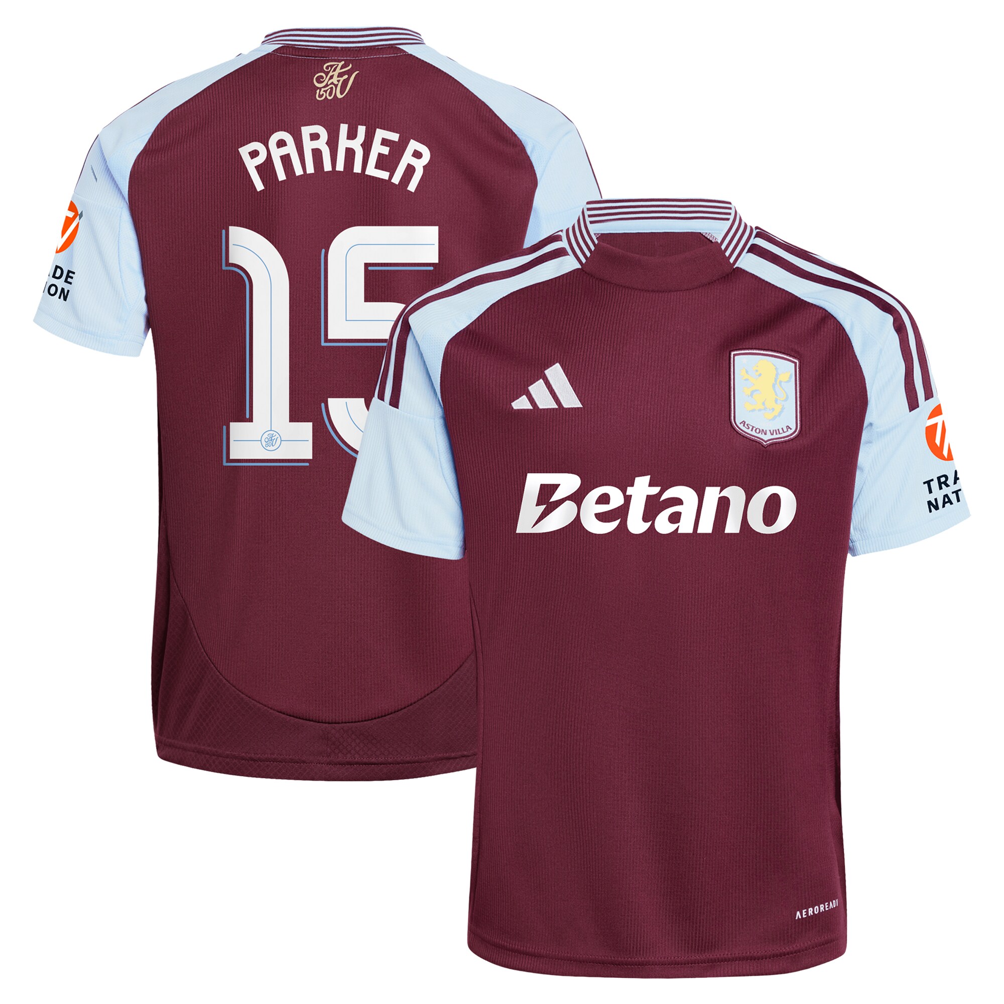 aston villa adidas home shirt 2024-25 with parker 15 cup printing Collection - Aston Villa Fan Shop Official Gear