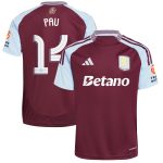 aston villa adidas home shirt 2024-25 with pau 14 cup printing Collection - Aston Villa Fan Shop Official Gear