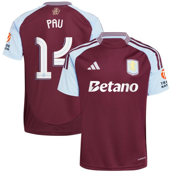 aston villa adidas home shirt 2024-25 with pau 14 cup printing Collection - Aston Villa Fan Shop Official Gear