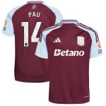 aston villa adidas home shirt 2024-25 with pau 14 printing Collection - Aston Villa Fan Shop Official Gear