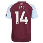 aston villa adidas home shirt 2024-25 with pau 14 printing Collection - Aston Villa Fan Shop Official Gear