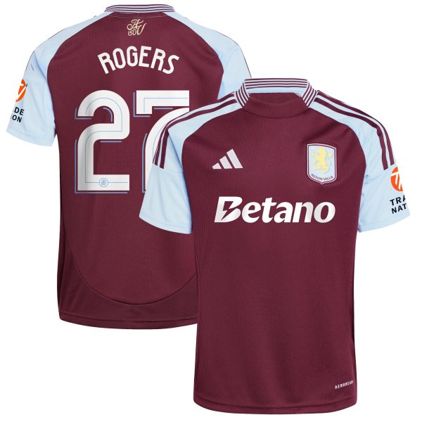 aston villa adidas home shirt 2024-25 with rogers 27 cup printing Collection - Aston Villa Fan Shop Official Gear