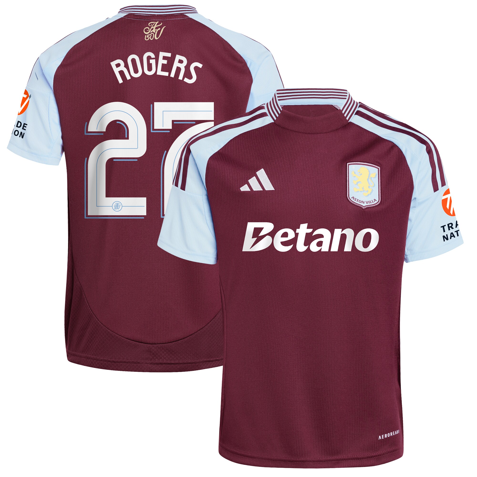 aston villa adidas home shirt 2024-25 with rogers 27 cup printing Collection - Aston Villa Fan Shop Official Gear
