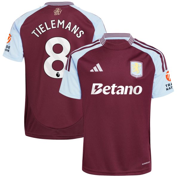 aston villa adidas home shirt 2024-25 with tielemans 8 printing Collection - Aston Villa Fan Shop Official Gear