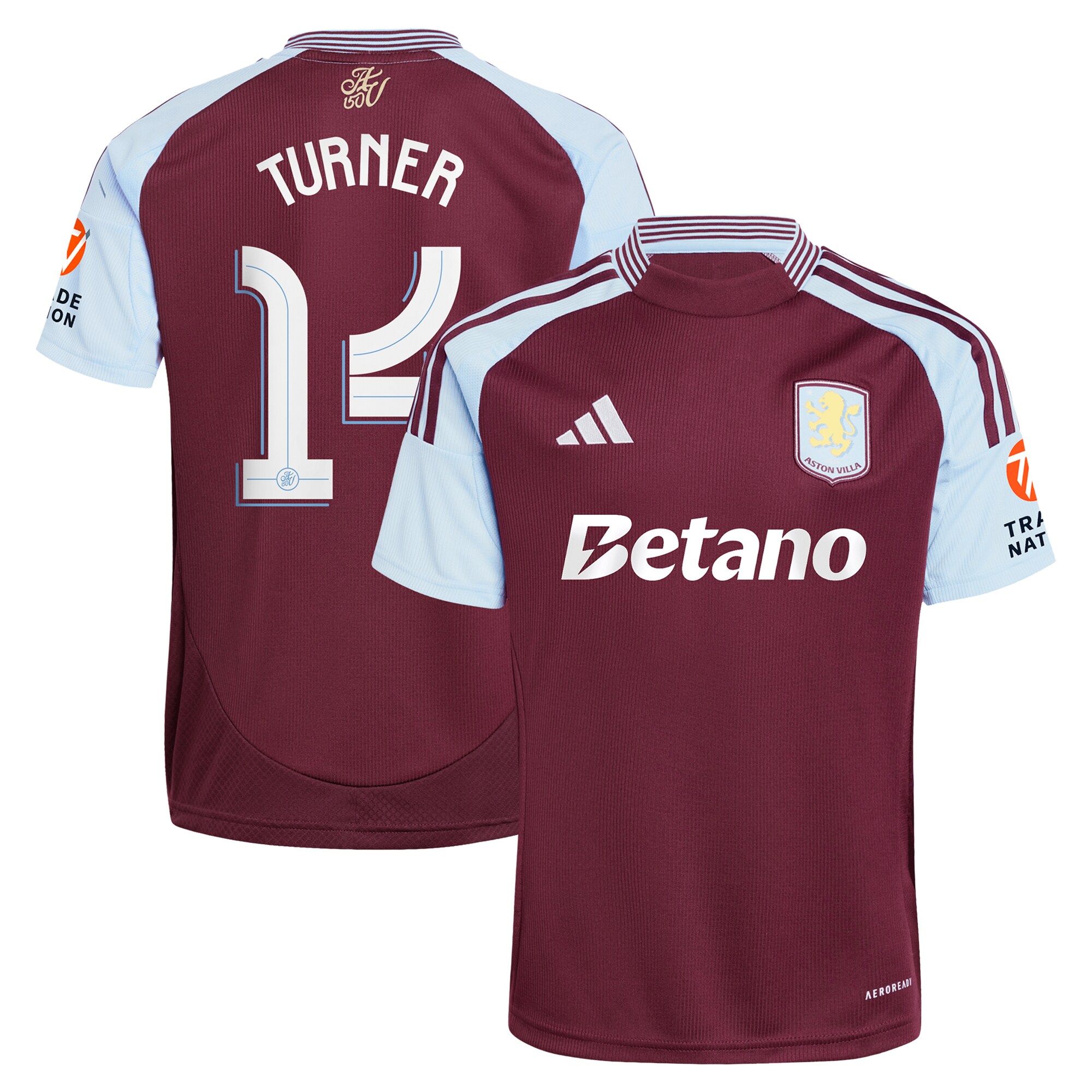 aston villa adidas home shirt 2024-25 with turner 14 cup printing Collection - Aston Villa Fan Shop Official Gear