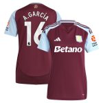 aston villa adidas home shirt 2024-25 – womens with a.garcía 16 printing Collection - Aston Villa Fan Shop Official Gear