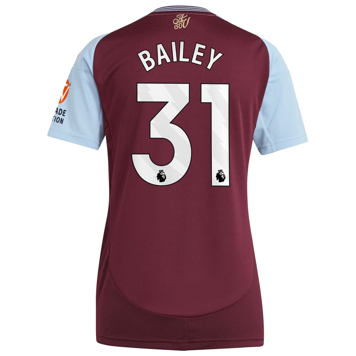 aston villa adidas home shirt 2024-25 – womens with bailey 31 printing Collection - Aston Villa Fan Shop Official Gear