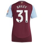 aston villa adidas home shirt 2024-25 – womens with bailey 31 printing Collection - Aston Villa Fan Shop Official Gear