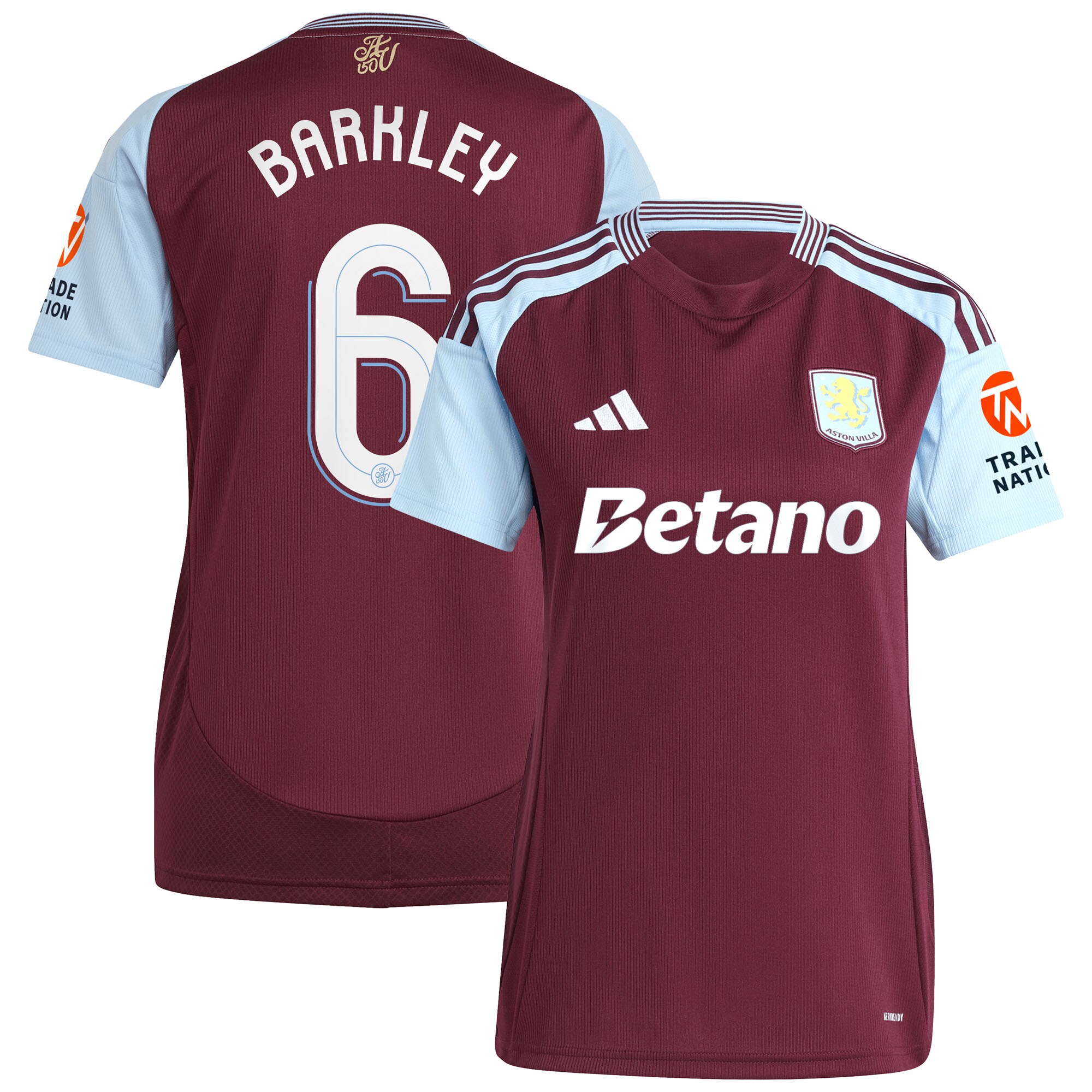 aston villa adidas home shirt 2024-25 – womens with barkley 6 cup printing Collection - Aston Villa Fan Shop Official Gear