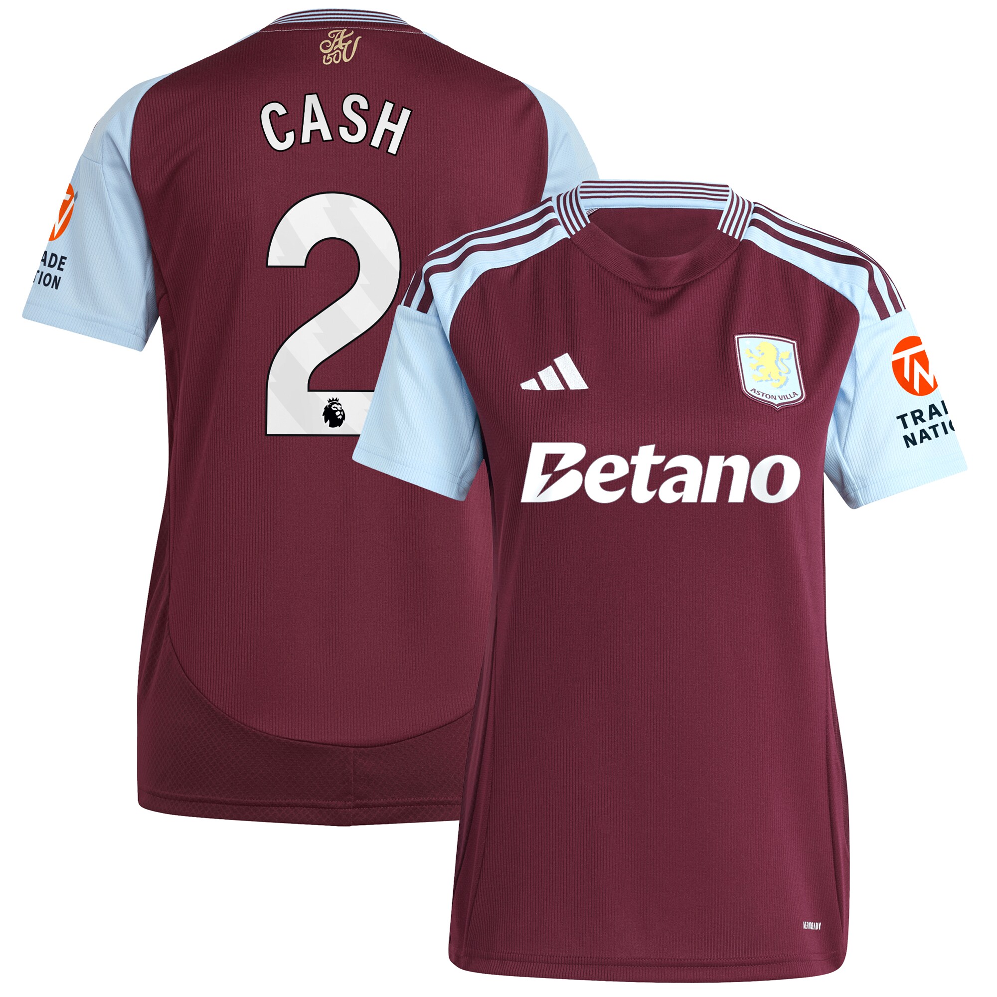 aston villa adidas home shirt 2024-25 – womens with cash 2 printing Collection - Aston Villa Fan Shop Official Gear
