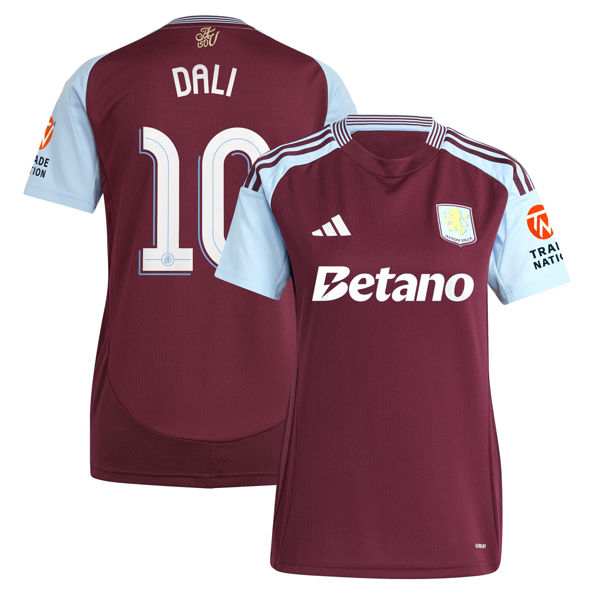 aston villa adidas home shirt 2024-25 – womens with dali 10 cup printing Collection - Aston Villa Fan Shop Official Gear